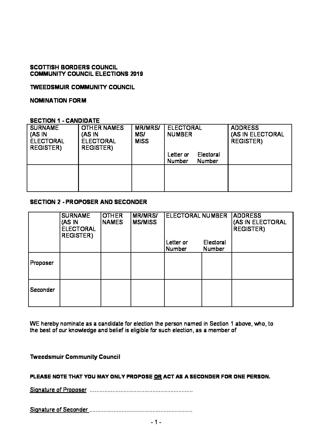 Tweedsmuir Community Council