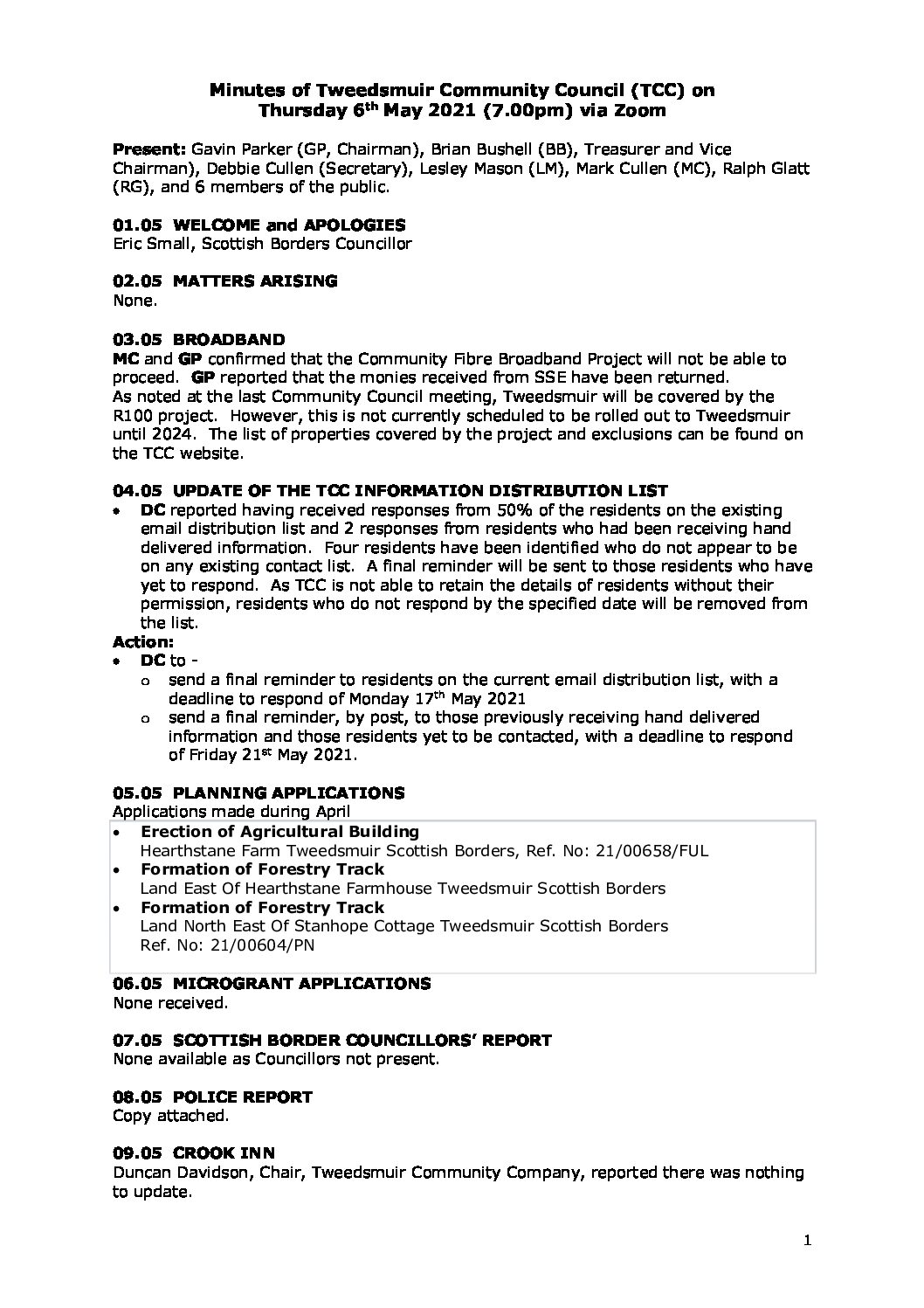 Tweedsmuir Community Council
