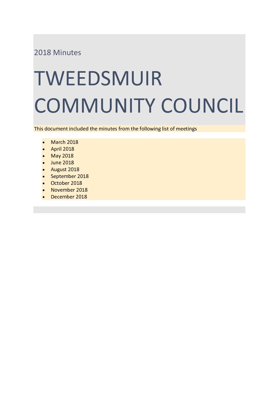 Tweedsmuir Community Council
