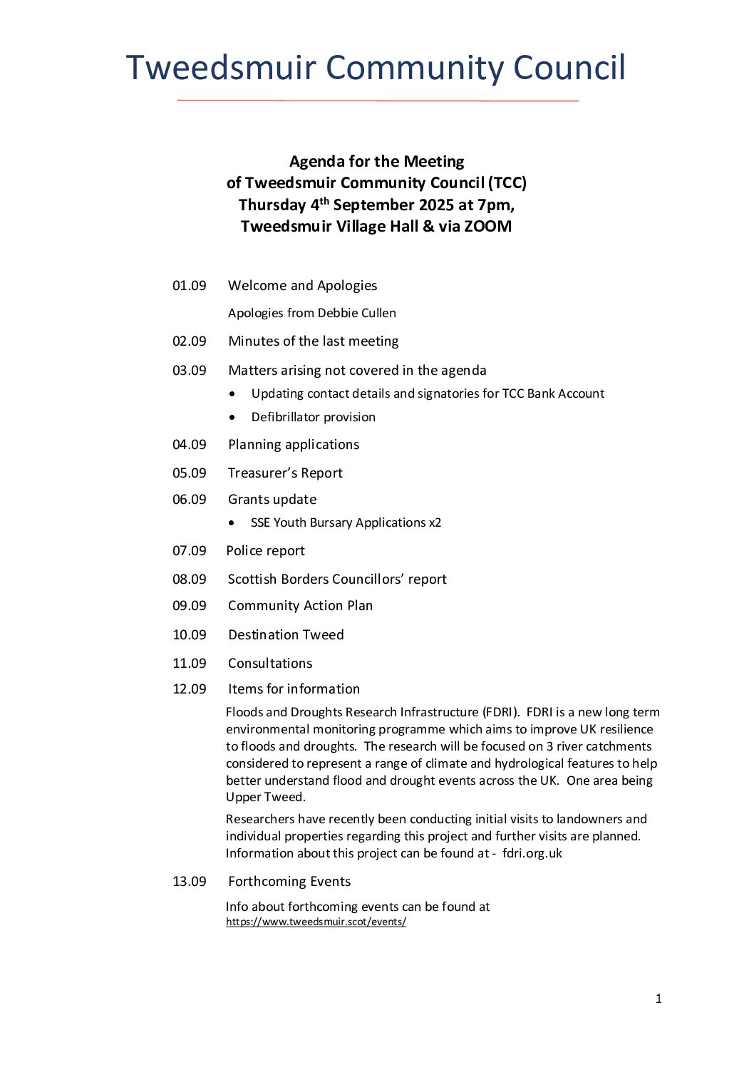 Tweedsmuir Community Council