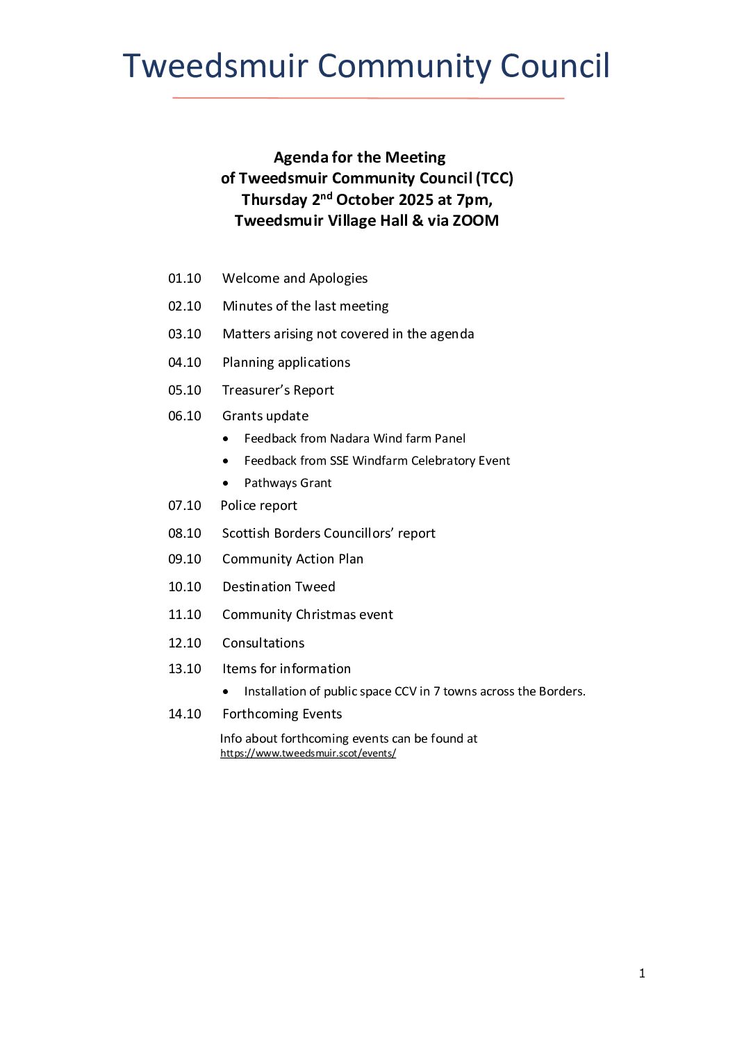 Tweedsmuir Community Council