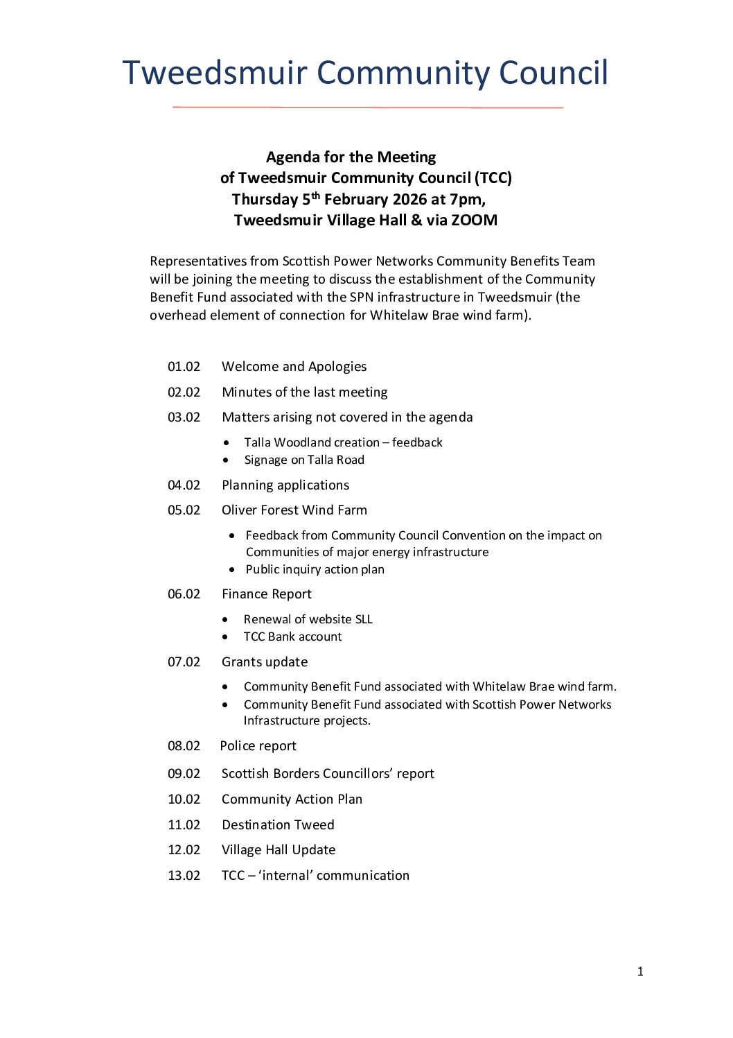 Tweedsmuir Community Council